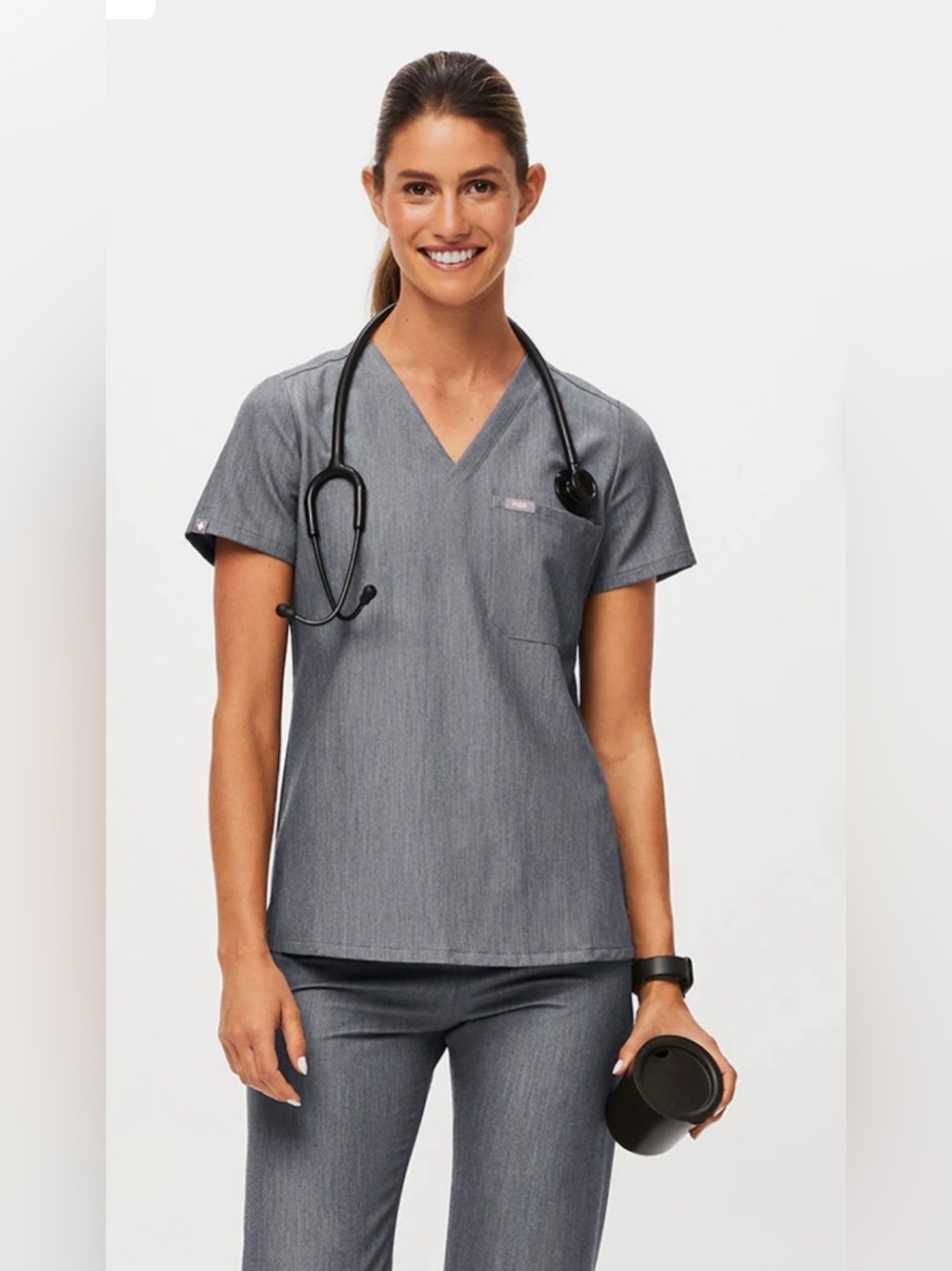 FIGS Catarina One Pocket Scrub Top Graphite Size XS FW10000 FIONx